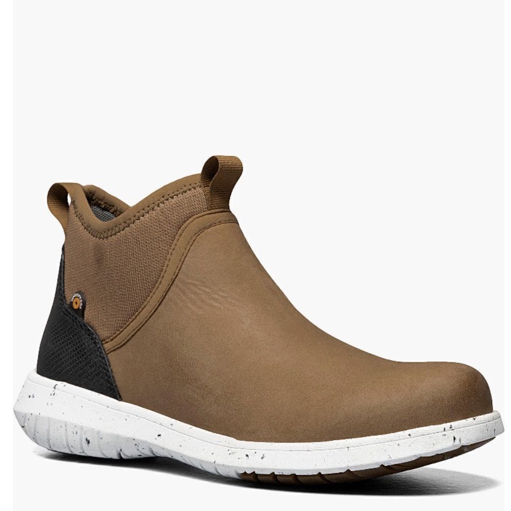 Bogs‎ Juniper Freedom Chelsea Leather Sneaker, Size 9.5, Toffee/Brown, NWT